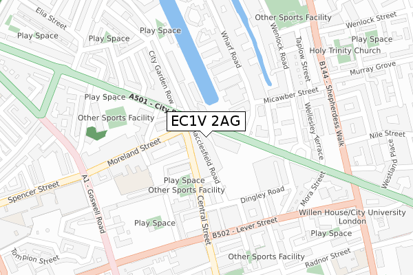 EC1V 2AG map - large scale - OS Open Zoomstack (Ordnance Survey) EC1V 2AG map - large scale - OS Open Zoomstack (Ordnance Survey)