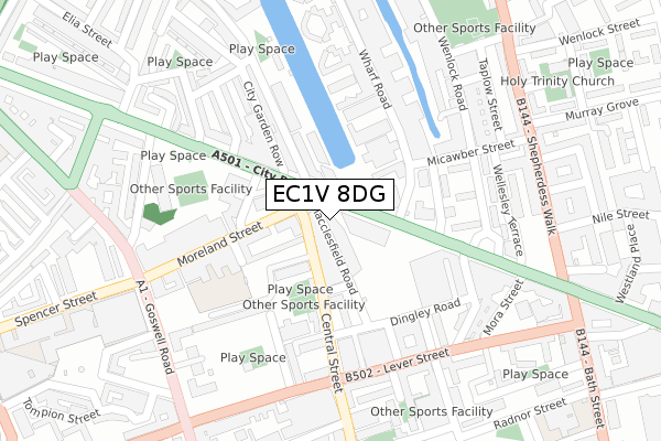 EC1V 8DG map - large scale - OS Open Zoomstack (Ordnance Survey) EC1V 8DG map - large scale - OS Open Zoomstack (Ordnance Survey)