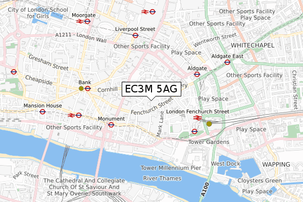 EC3M 5AG map - small scale - OS Open Zoomstack (Ordnance Survey) EC3M 5AG map - small scale - OS Open Zoomstack (Ordnance Survey)