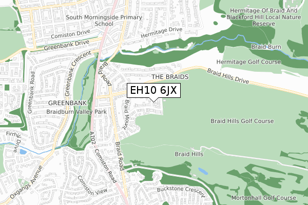 EH10 6JX map - small scale - OS Open Zoomstack (Ordnance Survey) EH10 6JX map - small scale - OS Open Zoomstack (Ordnance Survey)