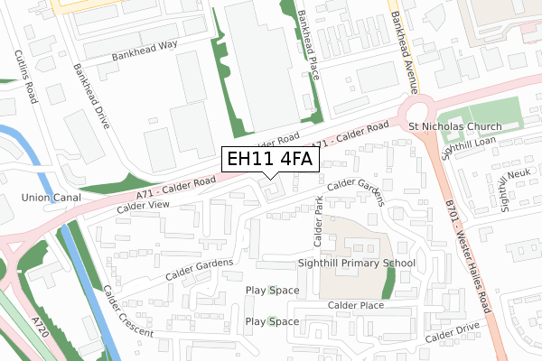 EH11 4FA map - large scale - OS Open Zoomstack (Ordnance Survey) EH11 4FA map - large scale - OS Open Zoomstack (Ordnance Survey)