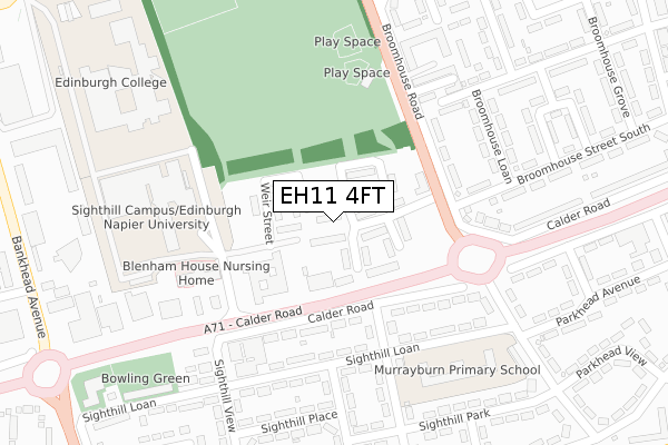EH11 4FT map - large scale - OS Open Zoomstack (Ordnance Survey) EH11 4FT map - large scale - OS Open Zoomstack (Ordnance Survey)