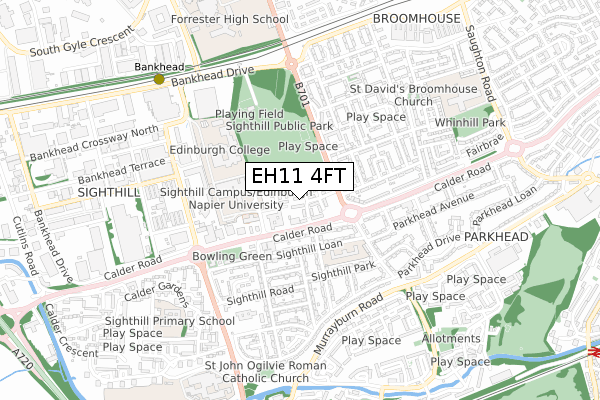 EH11 4FT map - small scale - OS Open Zoomstack (Ordnance Survey) EH11 4FT map - small scale - OS Open Zoomstack (Ordnance Survey)