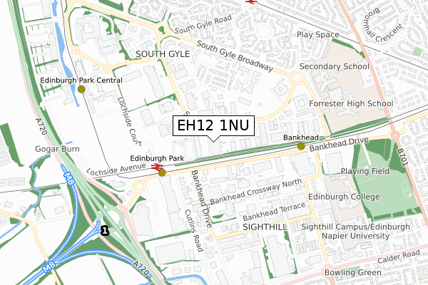 EH12 1NU map - small scale - OS Open Zoomstack (Ordnance Survey) EH12 1NU map - small scale - OS Open Zoomstack (Ordnance Survey)