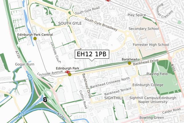 EH12 1PB map - small scale - OS Open Zoomstack (Ordnance Survey) EH12 1PB map - small scale - OS Open Zoomstack (Ordnance Survey)