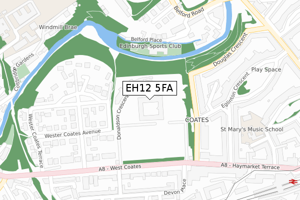 EH12 5FA map - large scale - OS Open Zoomstack (Ordnance Survey) EH12 5FA map - large scale - OS Open Zoomstack (Ordnance Survey)