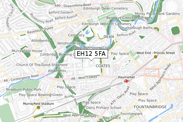 EH12 5FA map - small scale - OS Open Zoomstack (Ordnance Survey) EH12 5FA map - small scale - OS Open Zoomstack (Ordnance Survey)