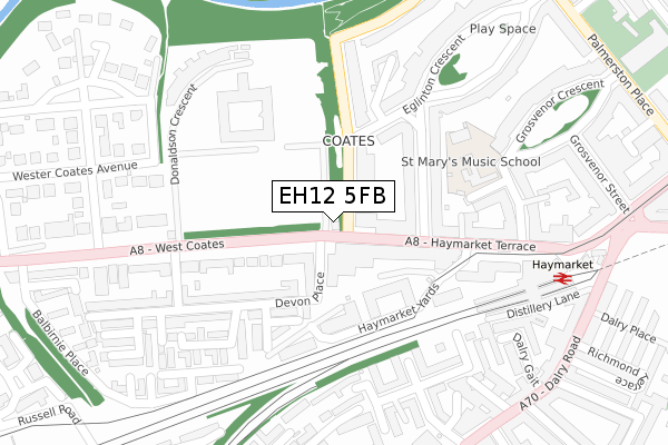 EH12 5FB map - large scale - OS Open Zoomstack (Ordnance Survey) EH12 5FB map - large scale - OS Open Zoomstack (Ordnance Survey)