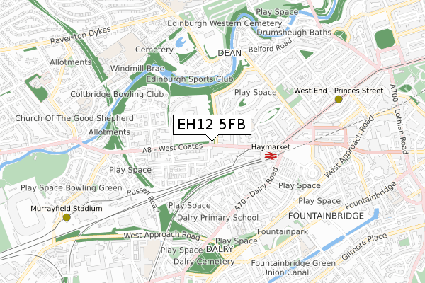 EH12 5FB map - small scale - OS Open Zoomstack (Ordnance Survey) EH12 5FB map - small scale - OS Open Zoomstack (Ordnance Survey)