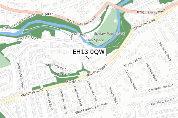 EH13 0QW map - large scale - OS Open Zoomstack (Ordnance Survey) EH13 0QW map - large scale - OS Open Zoomstack (Ordnance Survey)