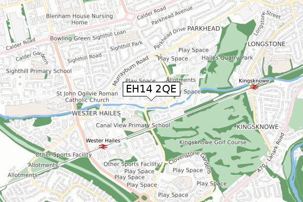 EH14 2QE map - small scale - OS Open Zoomstack (Ordnance Survey) EH14 2QE map - small scale - OS Open Zoomstack (Ordnance Survey)