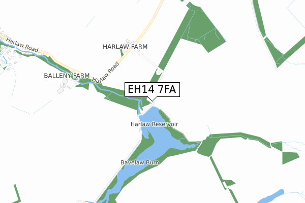 EH14 7FA map - small scale - OS Open Zoomstack (Ordnance Survey) EH14 7FA map - small scale - OS Open Zoomstack (Ordnance Survey)