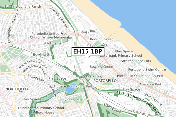 EH15 1BP map - small scale - OS Open Zoomstack (Ordnance Survey)