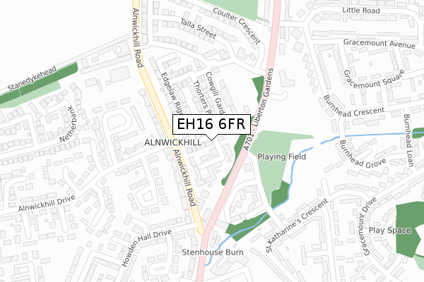 EH16 6FR map - large scale - OS Open Zoomstack (Ordnance Survey) EH16 6FR map - large scale - OS Open Zoomstack (Ordnance Survey)