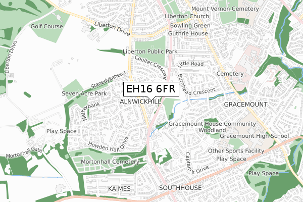 EH16 6FR map - small scale - OS Open Zoomstack (Ordnance Survey) EH16 6FR map - small scale - OS Open Zoomstack (Ordnance Survey)