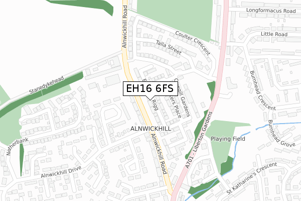 EH16 6FS map - large scale - OS Open Zoomstack (Ordnance Survey) EH16 6FS map - large scale - OS Open Zoomstack (Ordnance Survey)