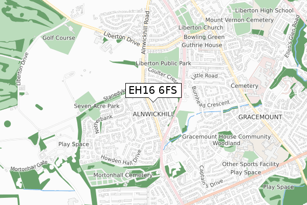 EH16 6FS map - small scale - OS Open Zoomstack (Ordnance Survey) EH16 6FS map - small scale - OS Open Zoomstack (Ordnance Survey)