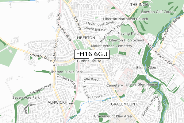 EH16 6GU map - small scale - OS Open Zoomstack (Ordnance Survey) EH16 6GU map - small scale - OS Open Zoomstack (Ordnance Survey)