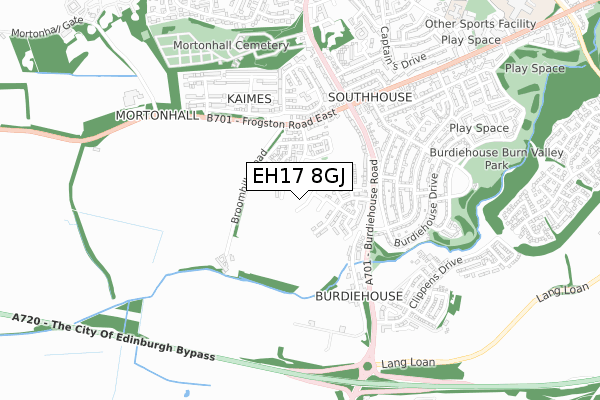 EH17 8GJ map - small scale - OS Open Zoomstack (Ordnance Survey) EH17 8GJ map - small scale - OS Open Zoomstack (Ordnance Survey)