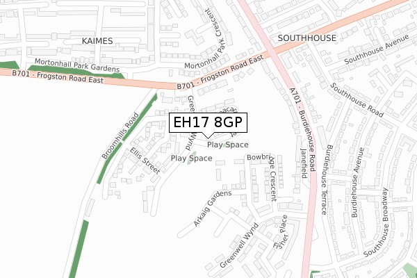 EH17 8GP map - large scale - OS Open Zoomstack (Ordnance Survey) EH17 8GP map - large scale - OS Open Zoomstack (Ordnance Survey)