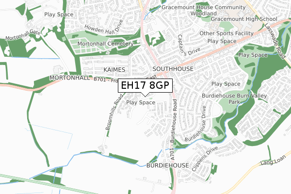 EH17 8GP map - small scale - OS Open Zoomstack (Ordnance Survey) EH17 8GP map - small scale - OS Open Zoomstack (Ordnance Survey)