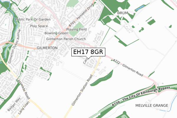 EH17 8GR map - small scale - OS Open Zoomstack (Ordnance Survey) EH17 8GR map - small scale - OS Open Zoomstack (Ordnance Survey)