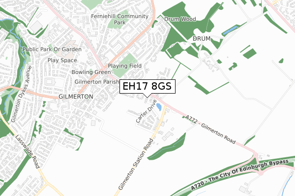 EH17 8GS map - small scale - OS Open Zoomstack (Ordnance Survey) EH17 8GS map - small scale - OS Open Zoomstack (Ordnance Survey)