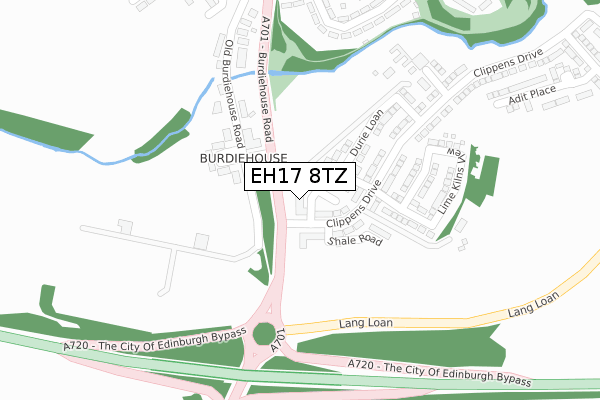 EH17 8TZ map - large scale - OS Open Zoomstack (Ordnance Survey) EH17 8TZ map - large scale - OS Open Zoomstack (Ordnance Survey)