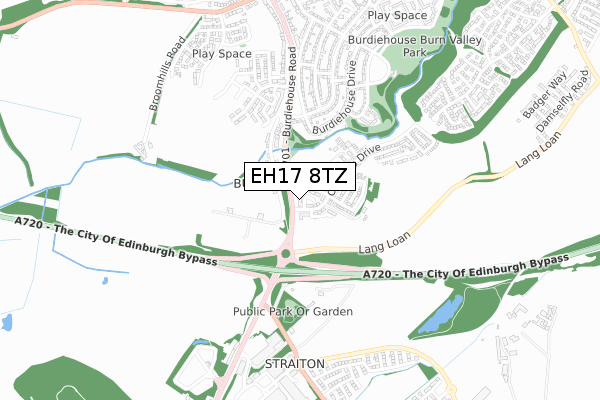 EH17 8TZ map - small scale - OS Open Zoomstack (Ordnance Survey) EH17 8TZ map - small scale - OS Open Zoomstack (Ordnance Survey)