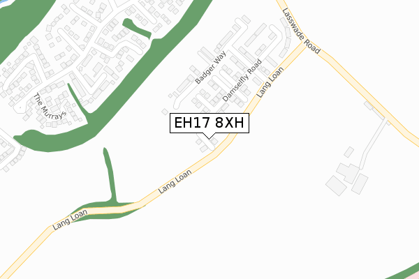 EH17 8XH map - large scale - OS Open Zoomstack (Ordnance Survey) EH17 8XH map - large scale - OS Open Zoomstack (Ordnance Survey)
