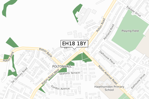 EH18 1BY map - large scale - OS Open Zoomstack (Ordnance Survey)