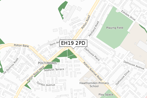 EH19 2PD map - large scale - OS Open Zoomstack (Ordnance Survey) EH19 2PD map - large scale - OS Open Zoomstack (Ordnance Survey)