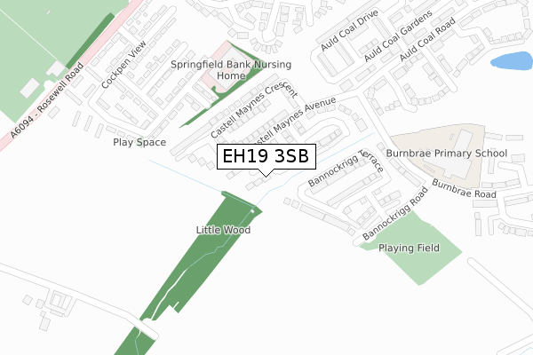 EH19 3SB map - large scale - OS Open Zoomstack (Ordnance Survey) EH19 3SB map - large scale - OS Open Zoomstack (Ordnance Survey)
