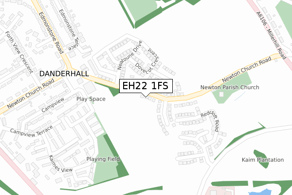 EH22 1FS map - large scale - OS Open Zoomstack (Ordnance Survey) EH22 1FS map - large scale - OS Open Zoomstack (Ordnance Survey)