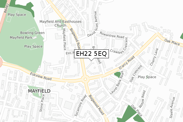 EH22 5EQ map - large scale - OS Open Zoomstack (Ordnance Survey) EH22 5EQ map - large scale - OS Open Zoomstack (Ordnance Survey)