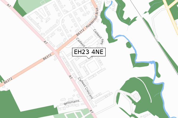 EH23 4NE map - large scale - OS Open Zoomstack (Ordnance Survey) EH23 4NE map - large scale - OS Open Zoomstack (Ordnance Survey)