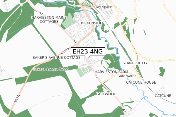 EH23 4NG map - small scale - OS Open Zoomstack (Ordnance Survey) EH23 4NG map - small scale - OS Open Zoomstack (Ordnance Survey)