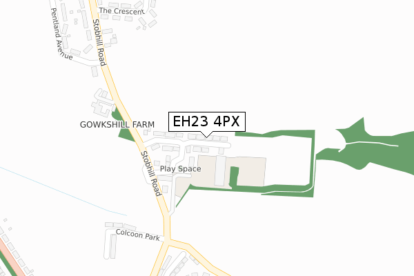 EH23 4PX map - large scale - OS Open Zoomstack (Ordnance Survey) EH23 4PX map - large scale - OS Open Zoomstack (Ordnance Survey)
