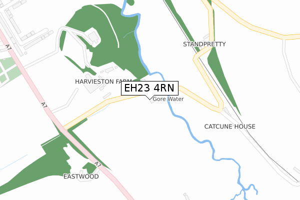 EH23 4RN map - large scale - OS Open Zoomstack (Ordnance Survey)