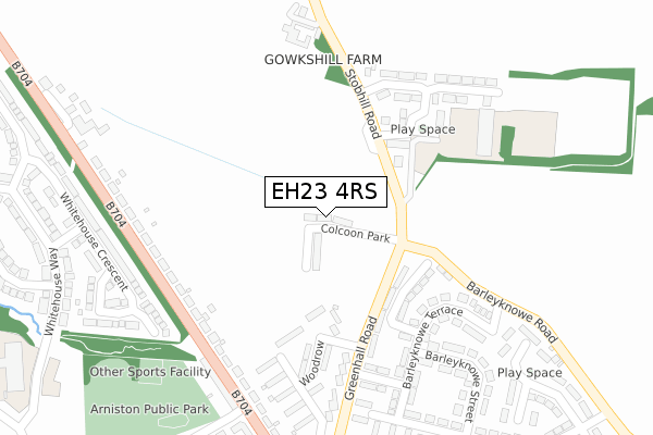 EH23 4RS map - large scale - OS Open Zoomstack (Ordnance Survey) EH23 4RS map - large scale - OS Open Zoomstack (Ordnance Survey)