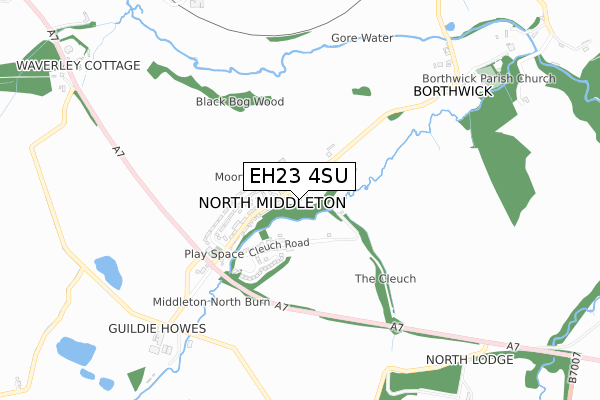 EH23 4SU map - small scale - OS Open Zoomstack (Ordnance Survey) EH23 4SU map - small scale - OS Open Zoomstack (Ordnance Survey)