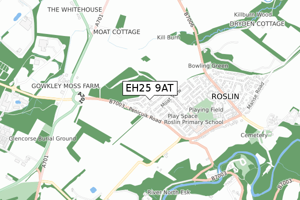 EH25 9AT map - small scale - OS Open Zoomstack (Ordnance Survey) EH25 9AT map - small scale - OS Open Zoomstack (Ordnance Survey)