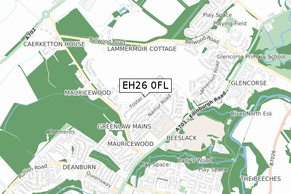 EH26 0FL map - small scale - OS Open Zoomstack (Ordnance Survey) EH26 0FL map - small scale - OS Open Zoomstack (Ordnance Survey)
