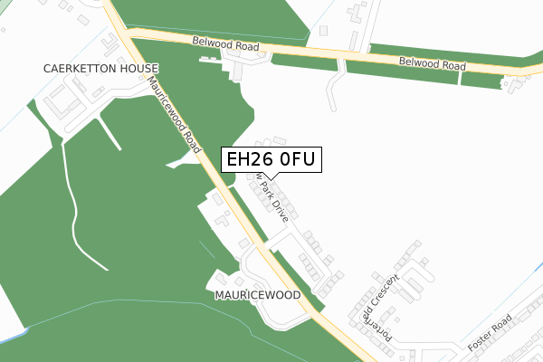 EH26 0FU map - large scale - OS Open Zoomstack (Ordnance Survey) EH26 0FU map - large scale - OS Open Zoomstack (Ordnance Survey)