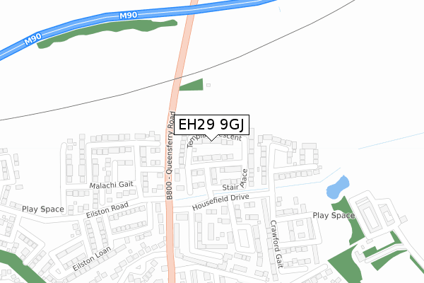 EH29 9GJ map - large scale - OS Open Zoomstack (Ordnance Survey) EH29 9GJ map - large scale - OS Open Zoomstack (Ordnance Survey)