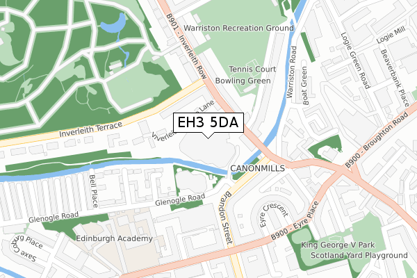 EH3 5DA map - large scale - OS Open Zoomstack (Ordnance Survey)