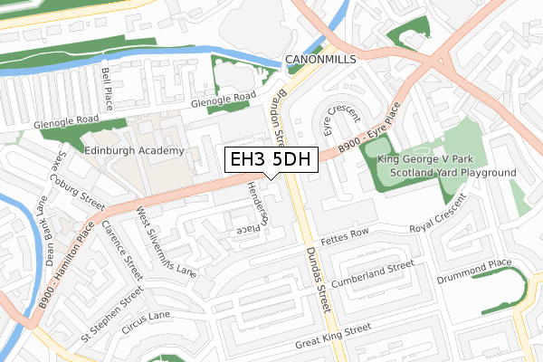 EH3 5DH map - large scale - OS Open Zoomstack (Ordnance Survey)