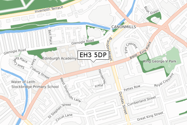 EH3 5DP map - large scale - OS Open Zoomstack (Ordnance Survey)