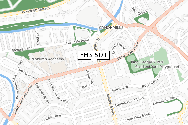 EH3 5DT map - large scale - OS Open Zoomstack (Ordnance Survey)