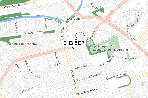 EH3 5EP map - large scale - OS Open Zoomstack (Ordnance Survey)
